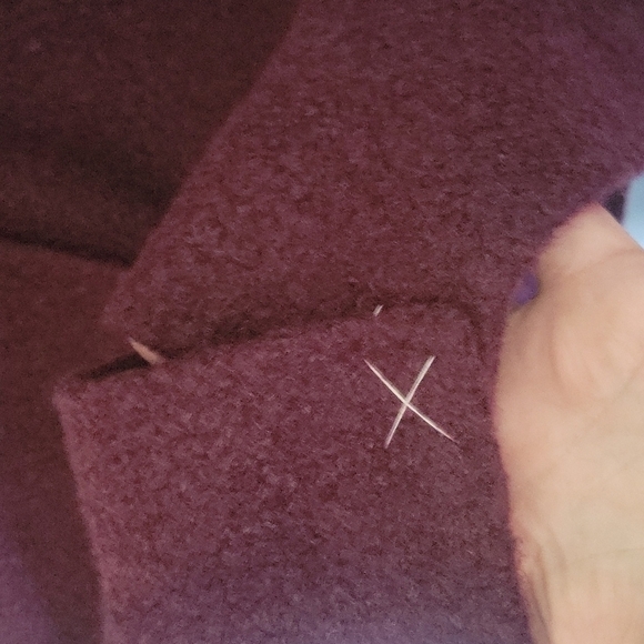 NEW! ANN TAYLOR LOFT Textured Sherpa Berry Double Breasted Coat Medium Tall. - Picture 5 of 9